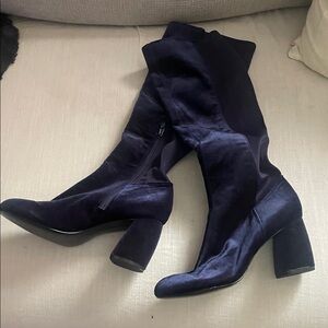 Nine West Dark Blue Heeled Boots